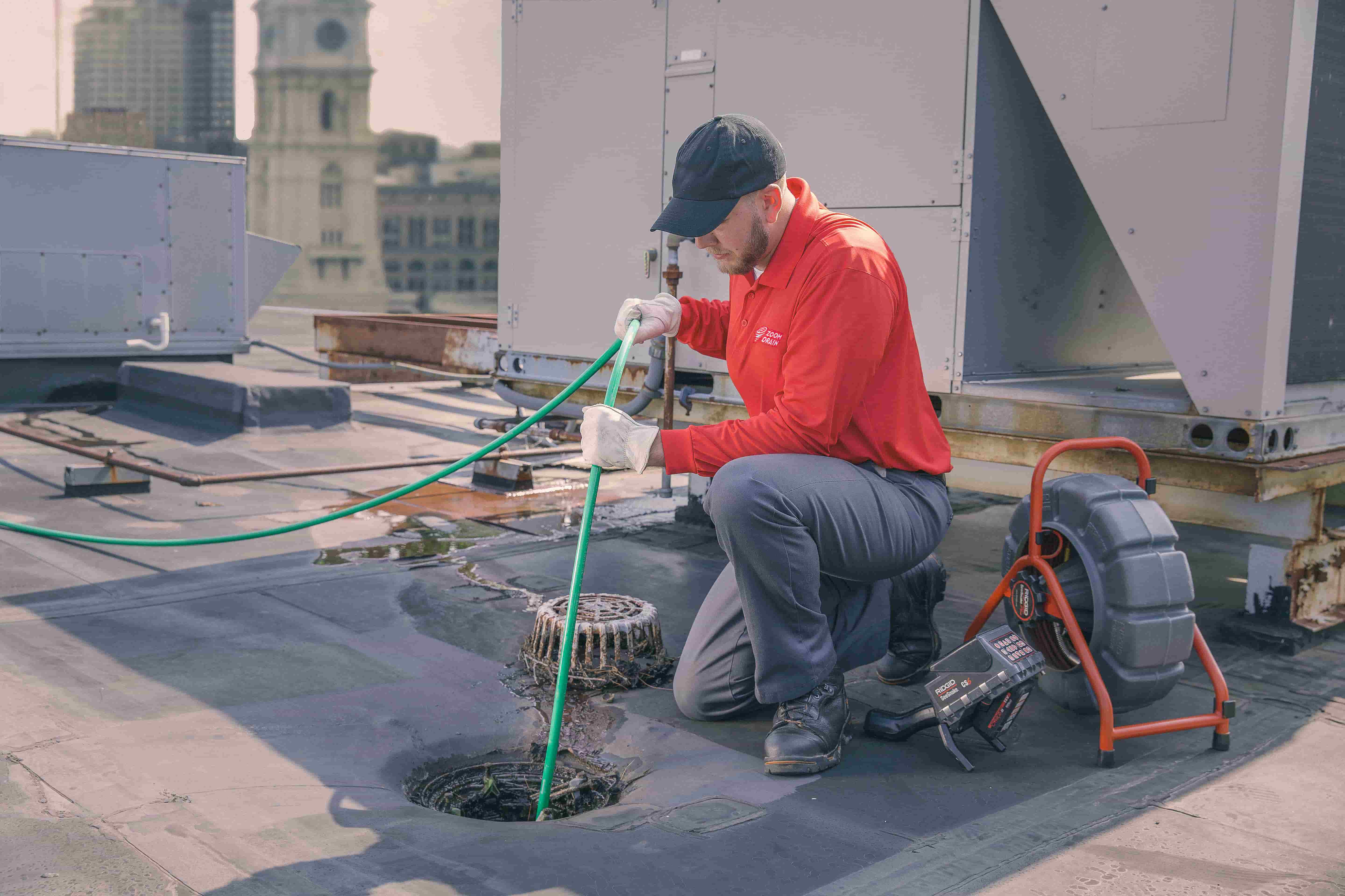 zoom drain employee hydo jetting