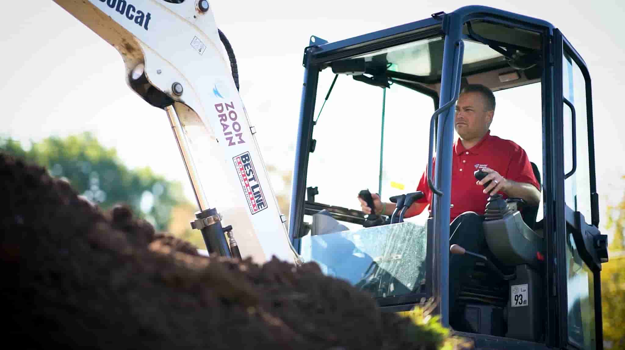 zoom drain employee working on sewer repair and replacement