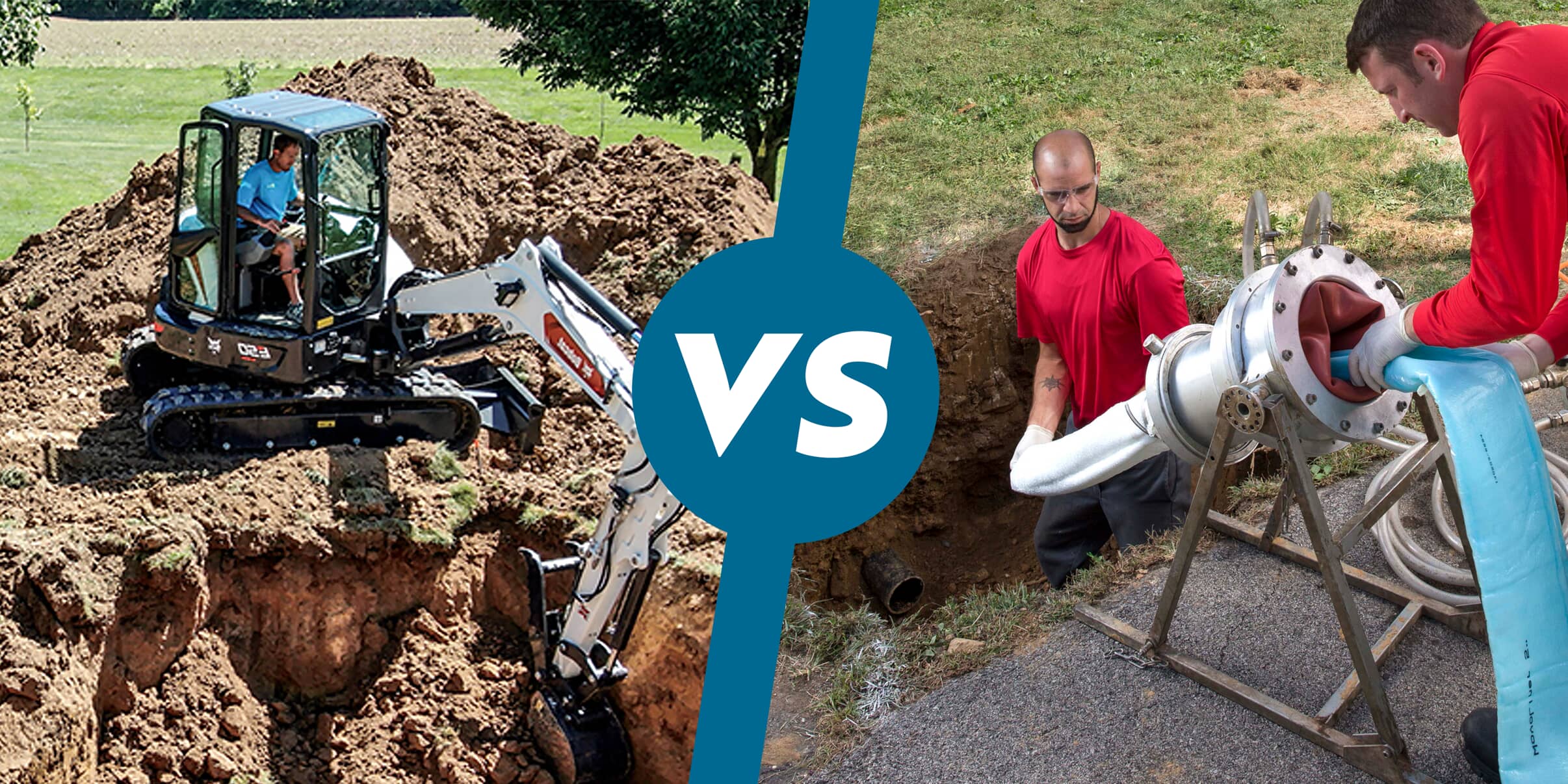 trench digging versus minimally invasive sewer repair in Norristown
